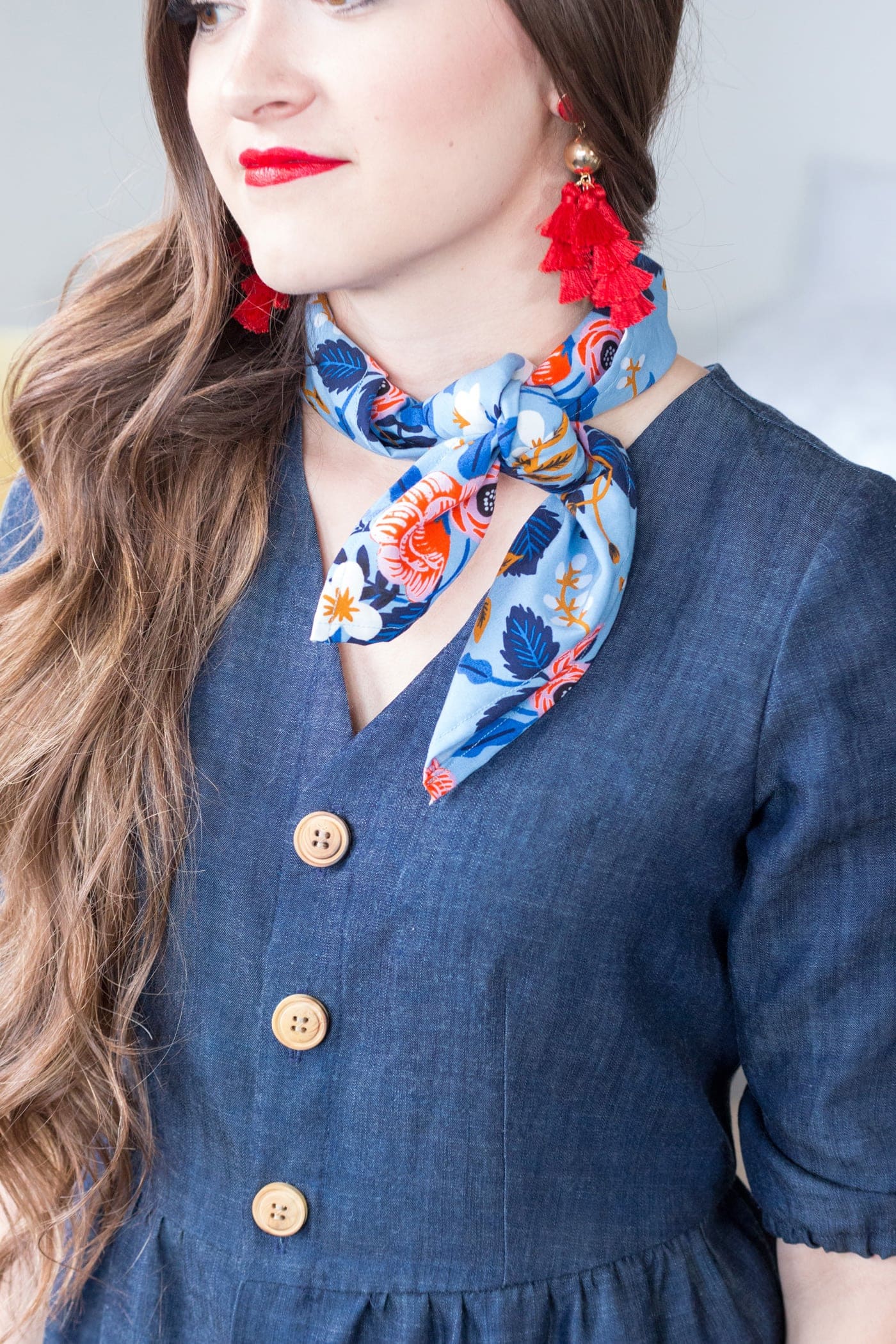 DIY Custom Printed Fabric Infinity Scarf