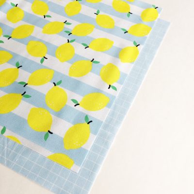 cut fabric on table