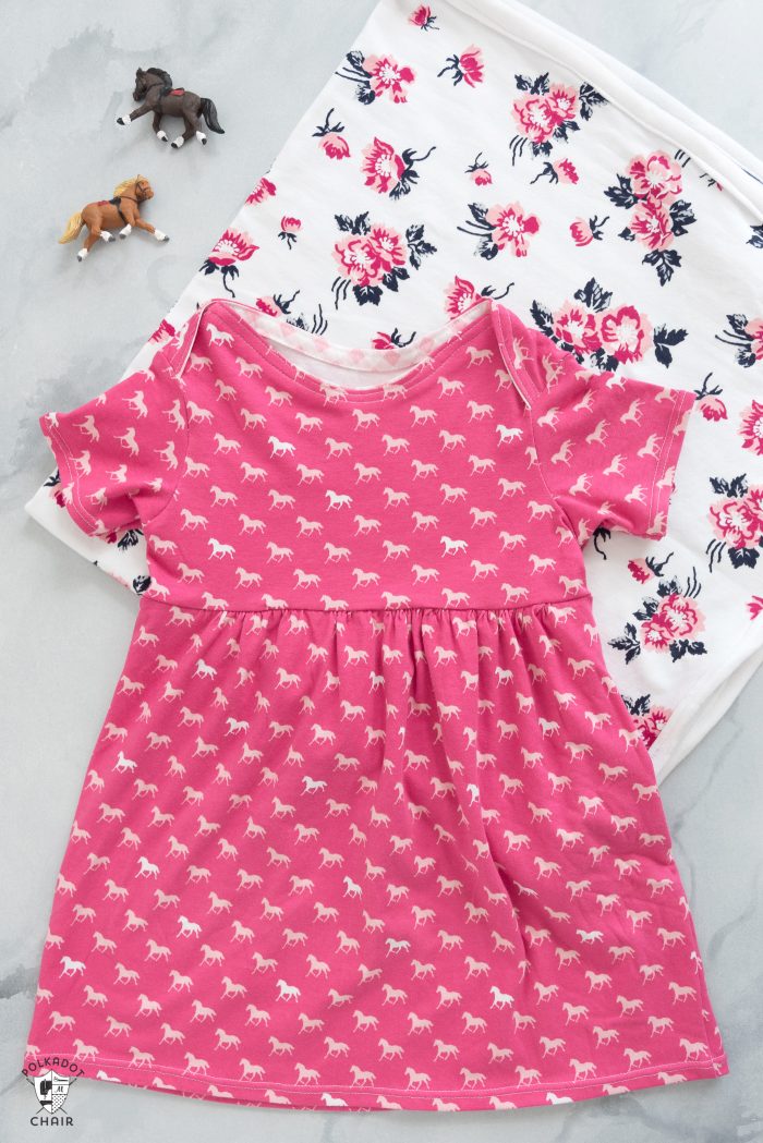 baby dress and floral baby blanket