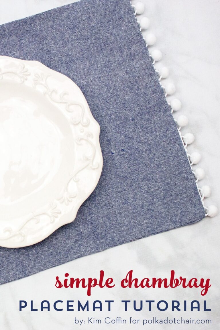 Simple Farmhouse Style Chambray Placemat Pattern