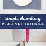 supplies for placemat on white background