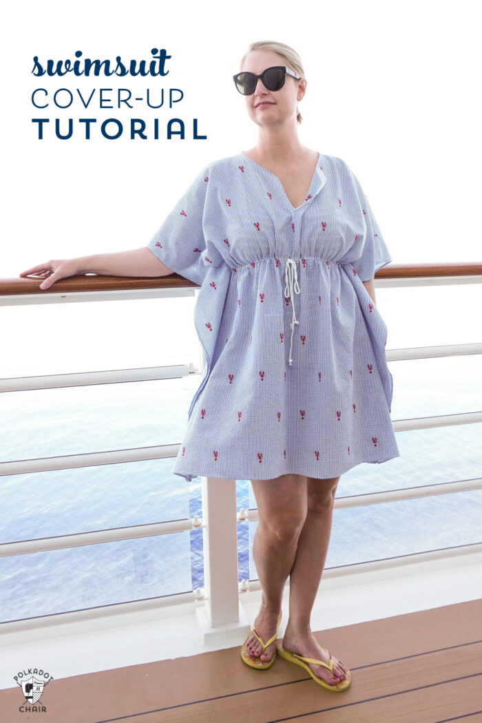 Easy DIY No Sew Beach Wrap Cover Up Free Sew Pattern - Video
