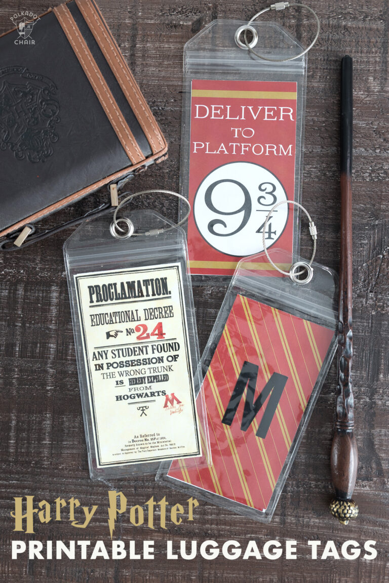 Harry Potter Printable Luggage Tags