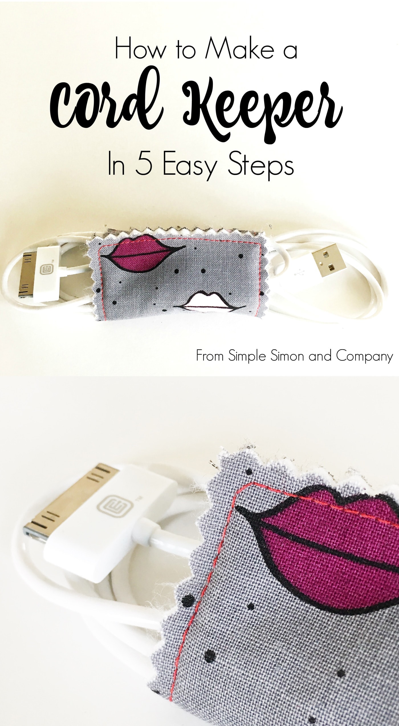 Simple DIY Cord Organizer Sewing Tutorial