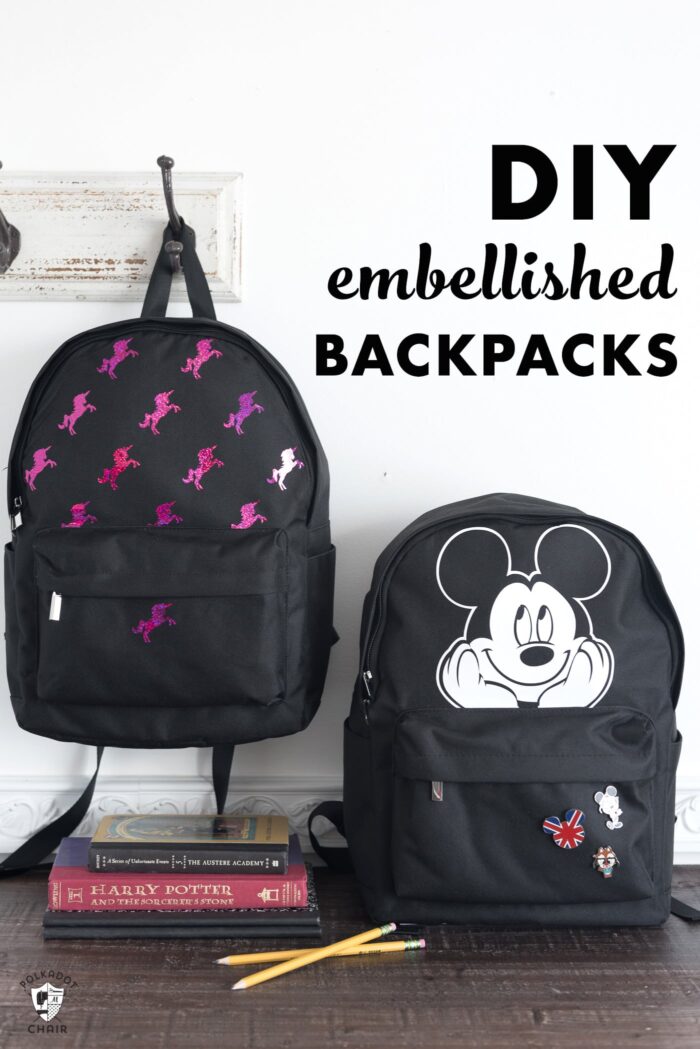 DIY Disney Backpack with the Cricut EasyPress 2 - The Polka Dot Chair