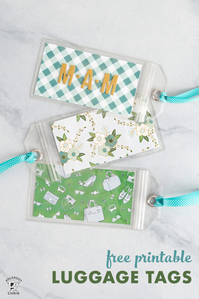 printable luggage tag