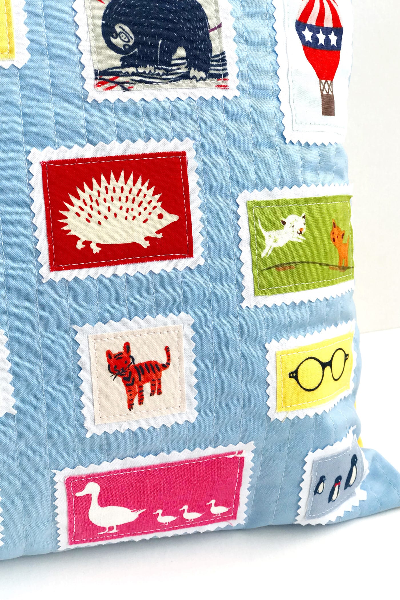 Postage Stamp Pillow