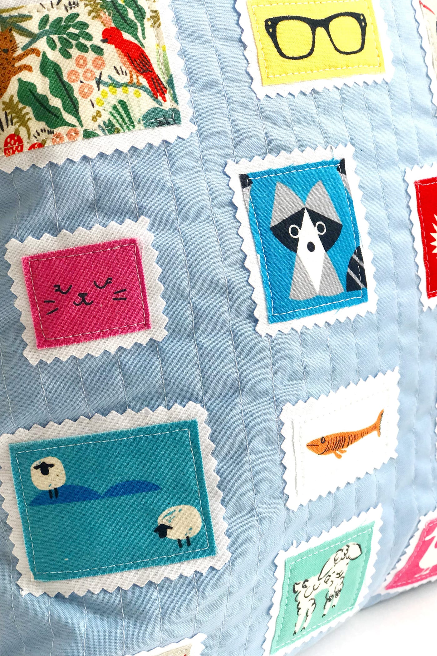 Postage Stamp Pillow