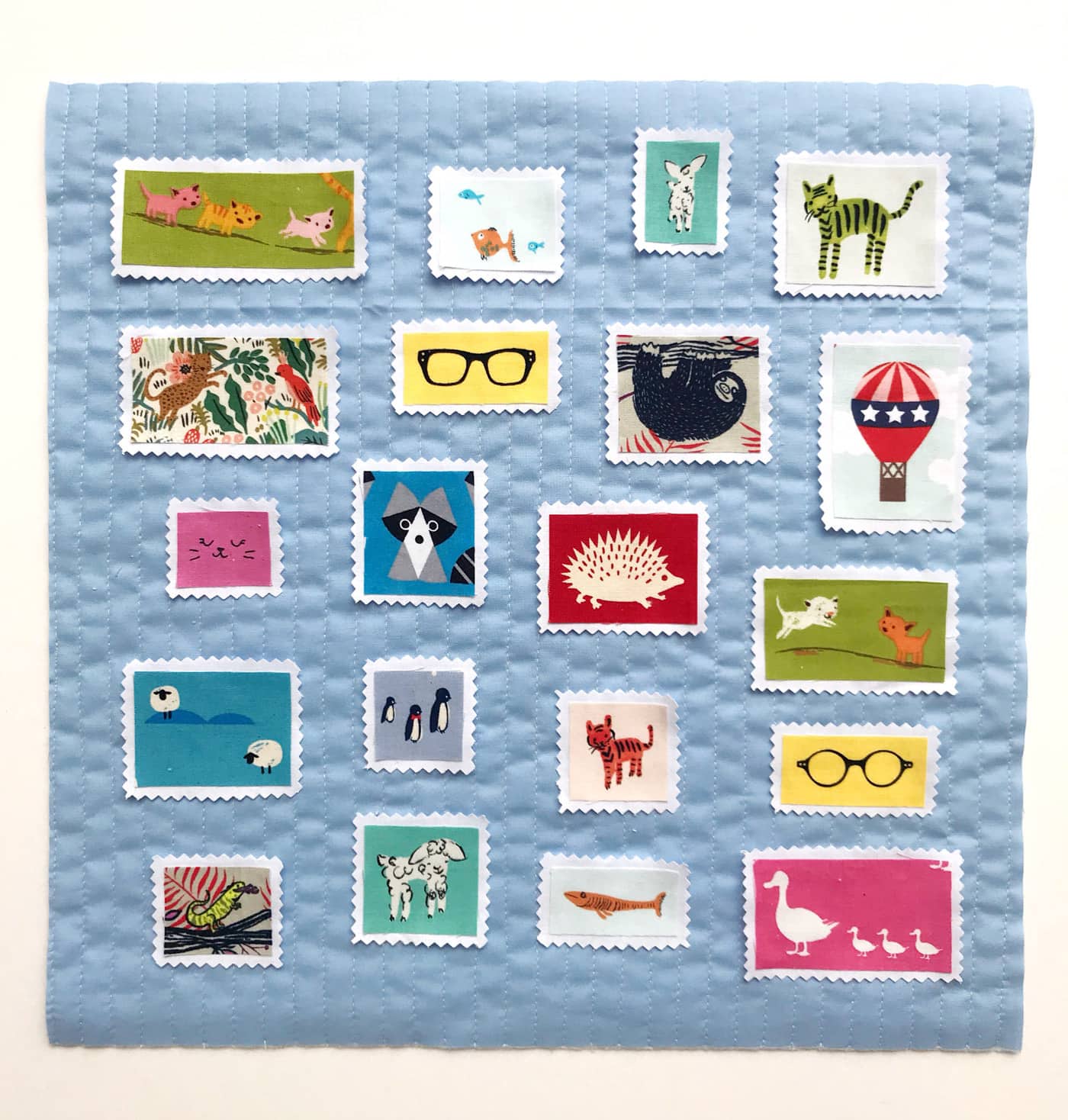 Postage Stamp Pillow