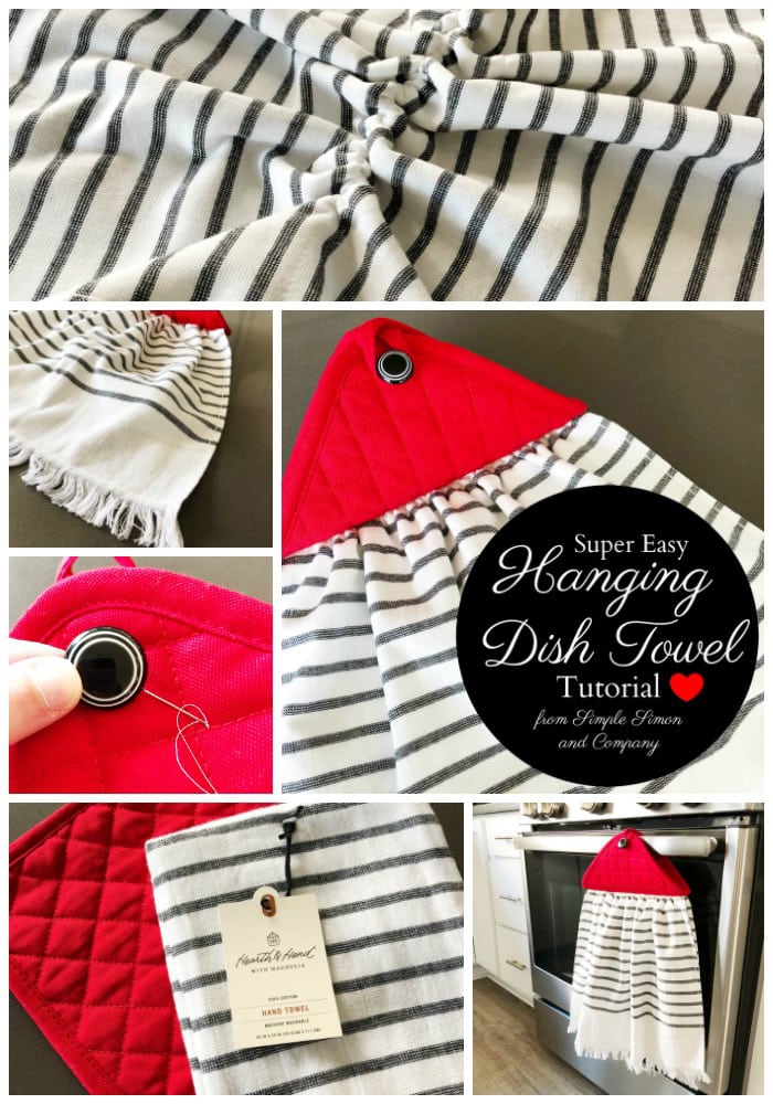 DIY Hanging Dish Towels - The Lettered Cottage