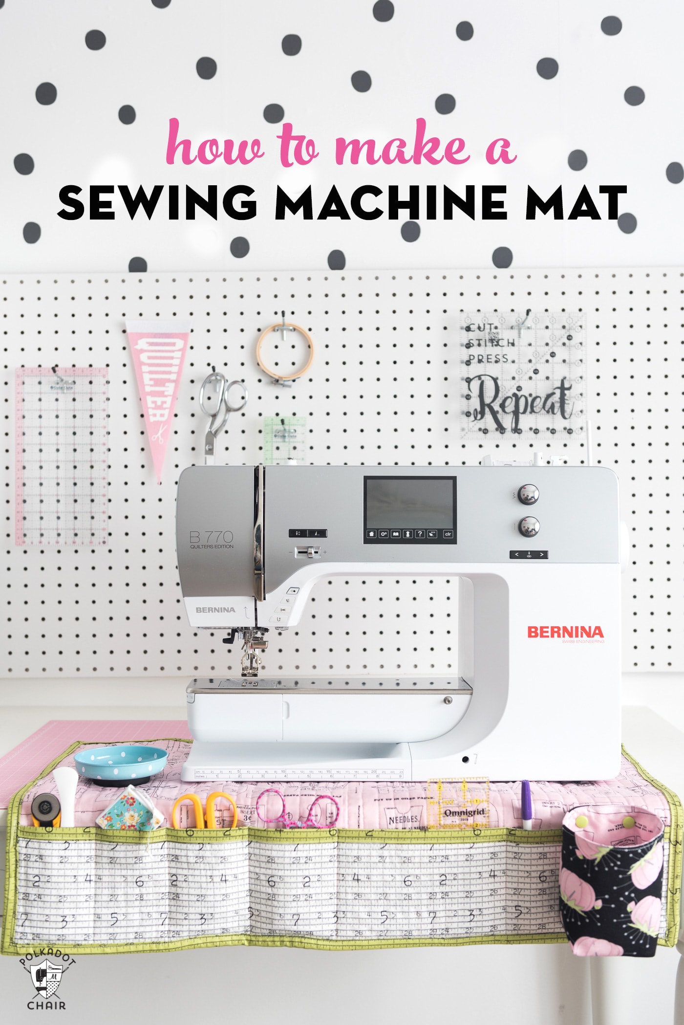 Stay Organized with this DIY Roll Up Sewing Machine Mat