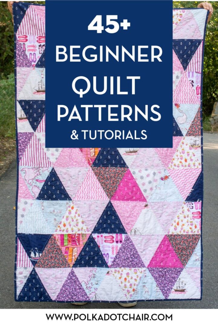 50+ Easy Beginner Quilt Patterns & Free Tutorials Polka Dot Chair