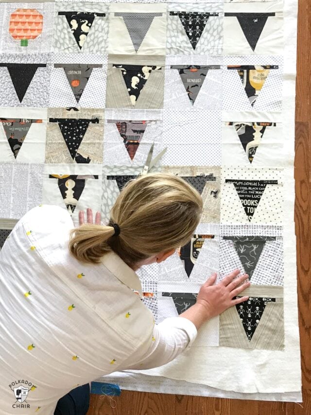 How to Finish a Quilt Story The Polka Dot Chair