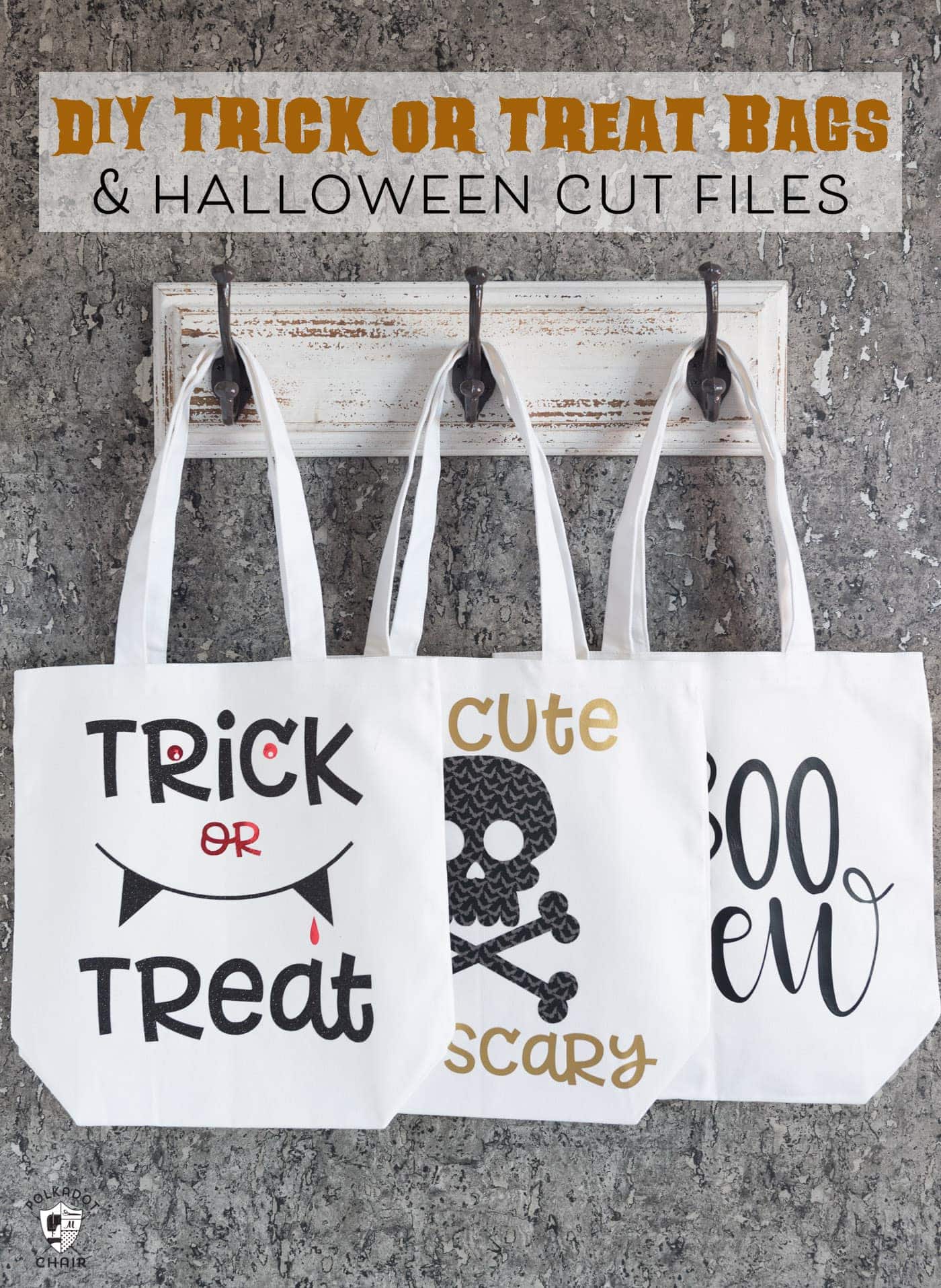 DIY Trick or Treat Bags and Free Cricut Halloween SVG 