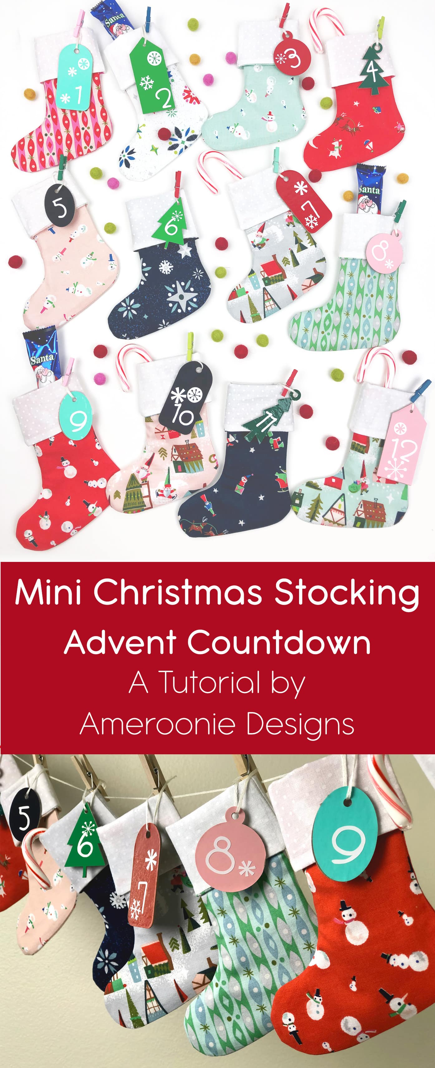 Christmas Stocking DIY Advent Calendar The Polka Dot Chair