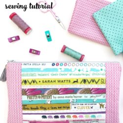 Fabric Selvage Zip Pouch