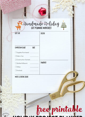 Free Printable Holiday Planner