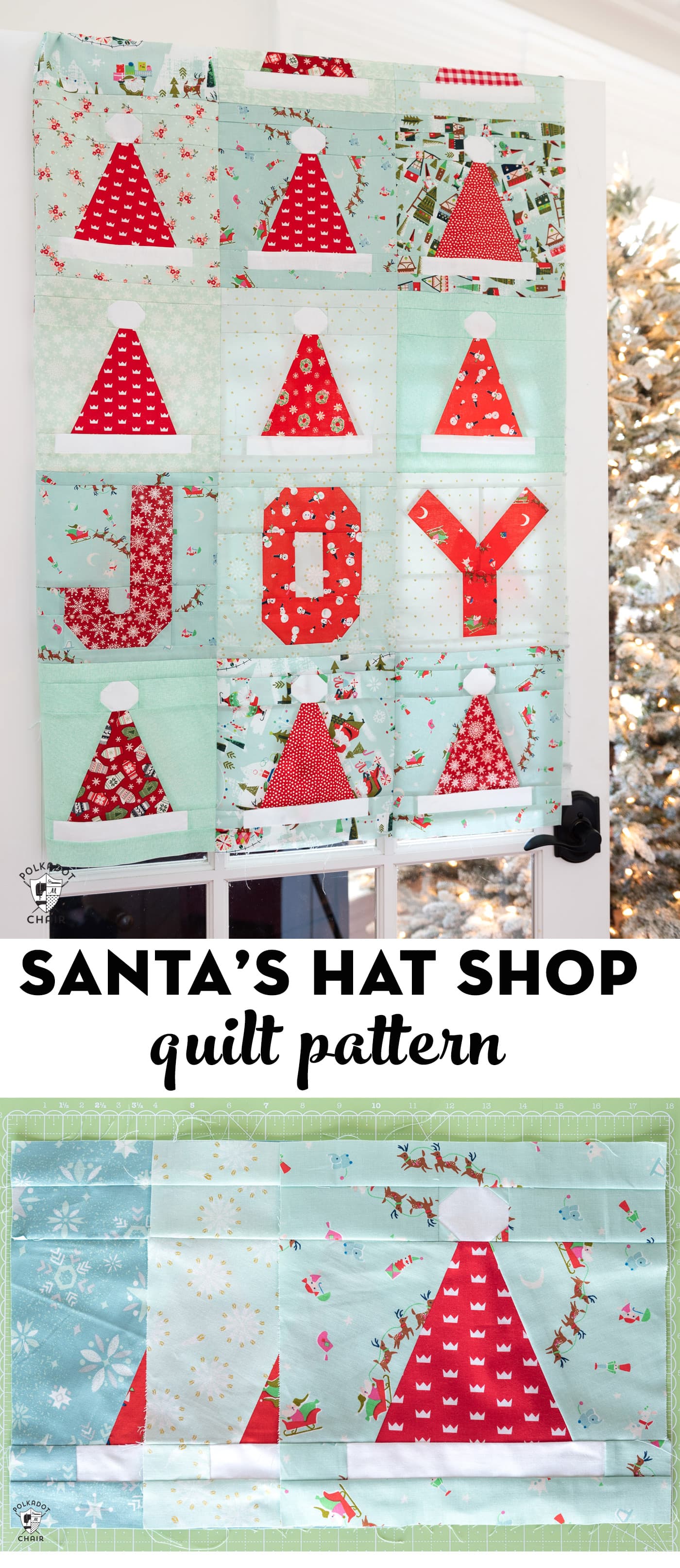 Santa's Hat Shop Christmas Quilt Pattern