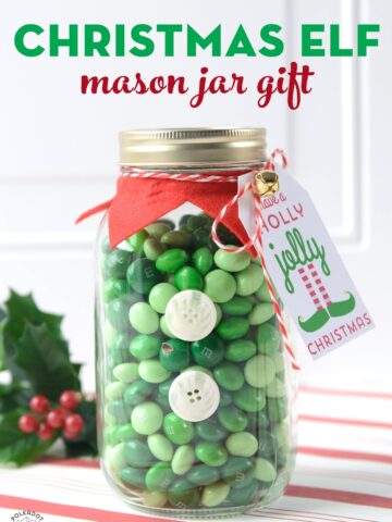elf mason jar gift idea