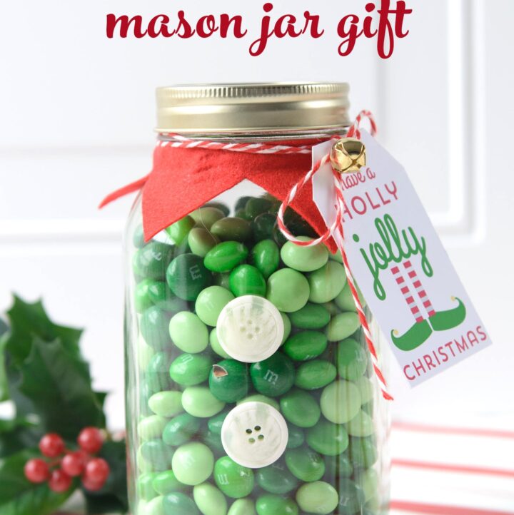 elf mason jar gift idea