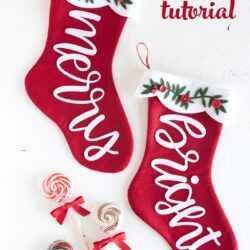 christmas stocking pattern for Cricut Maker
