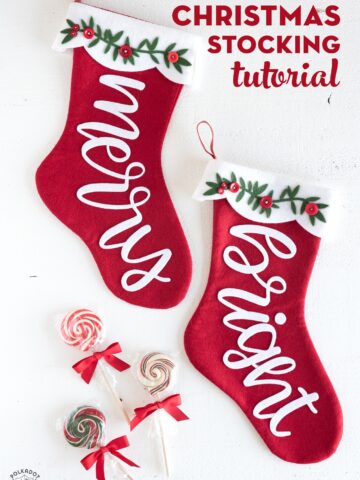christmas stocking pattern for Cricut Maker