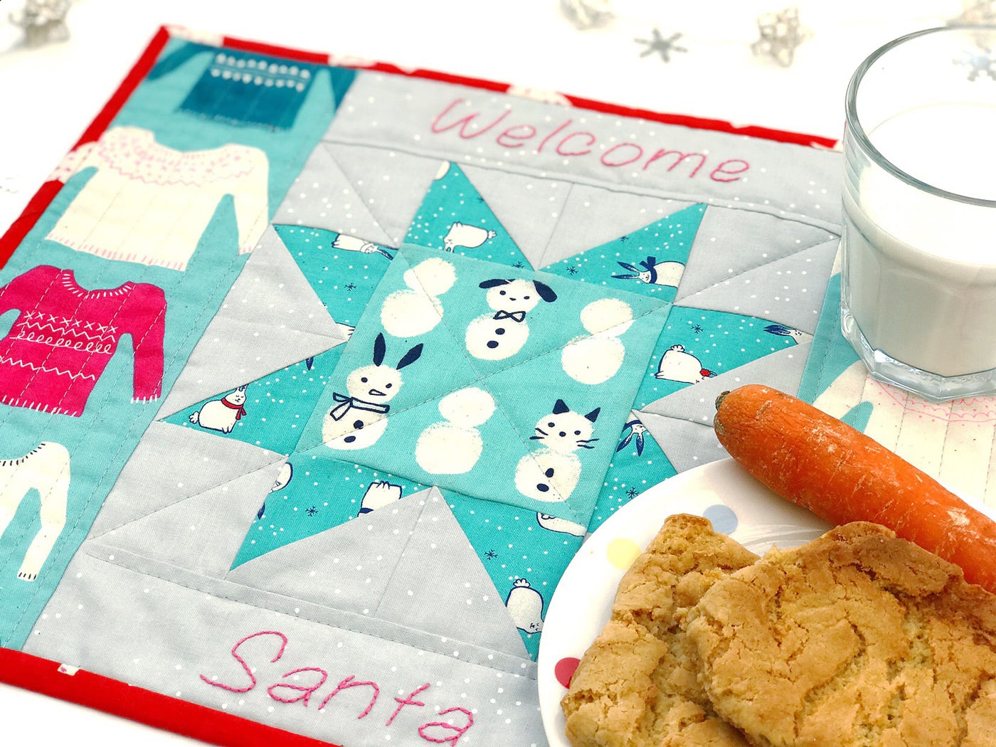 Santa's Snack Mat a Christmas Mini Quilt Tutorial