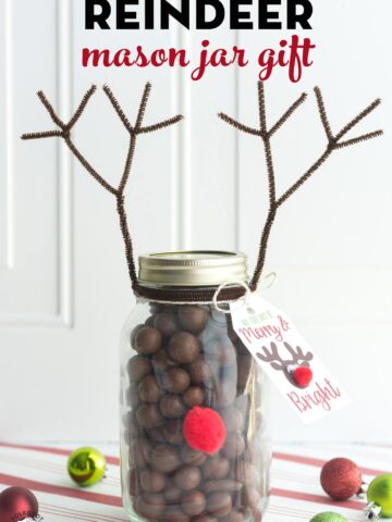 Reindeer Mason jar Gift idea