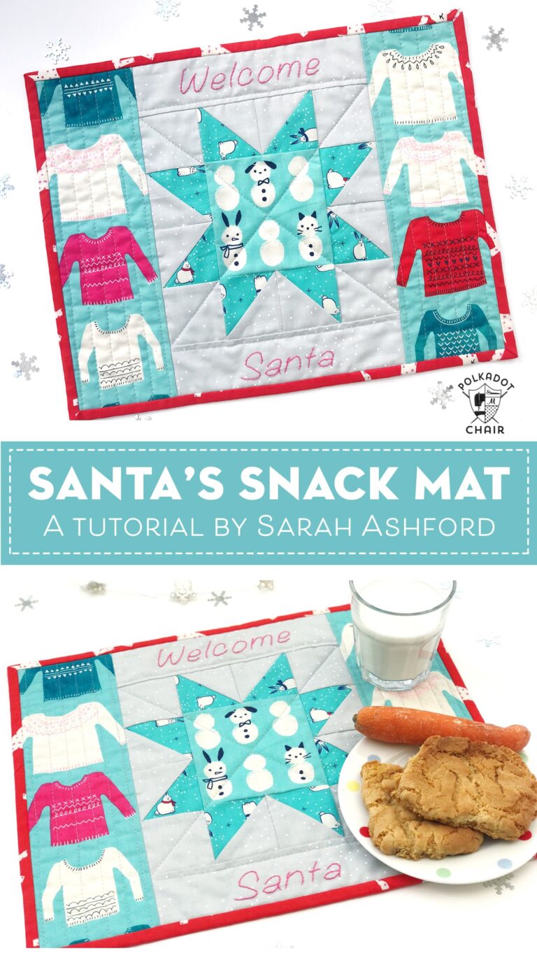 Santa’s Snack Mat – a Christmas Mini Quilt Tutorial