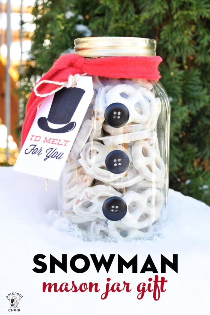 snowman mason jar