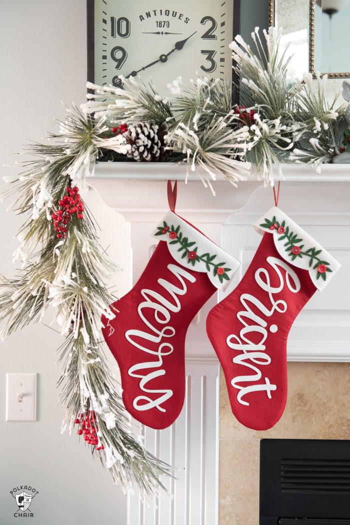 Merry & Bright Christmas Stocking Pattern, a Cricut Maker Project