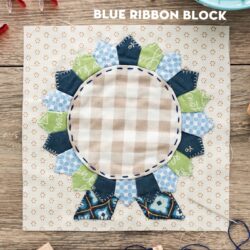 quilt block on table