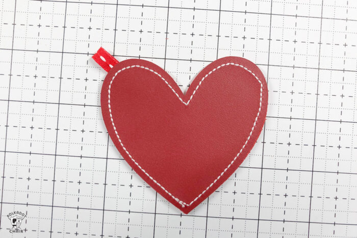 leather heart keychains