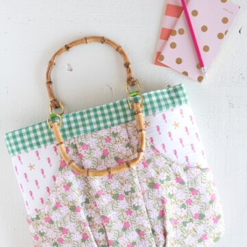 Bag pattern on white table