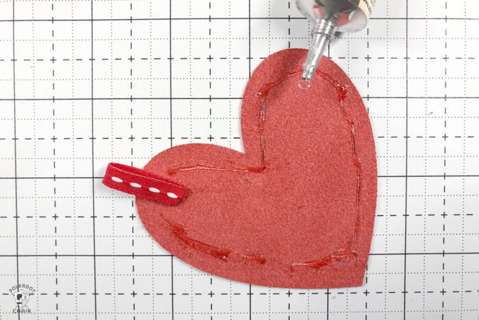 leather heart keychains