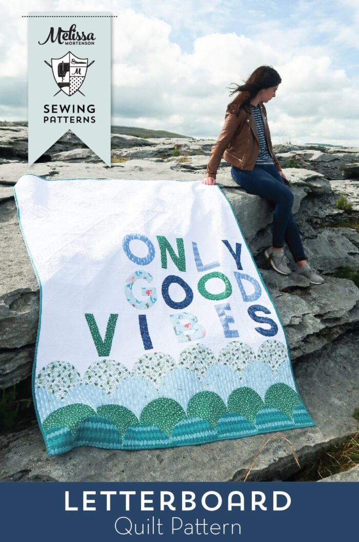 good vibes quilt at beach