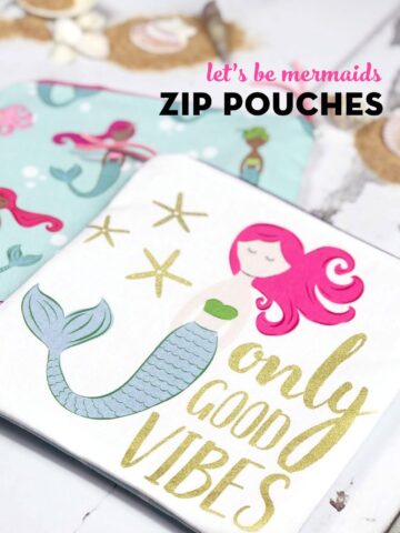 mermaid zip pouch