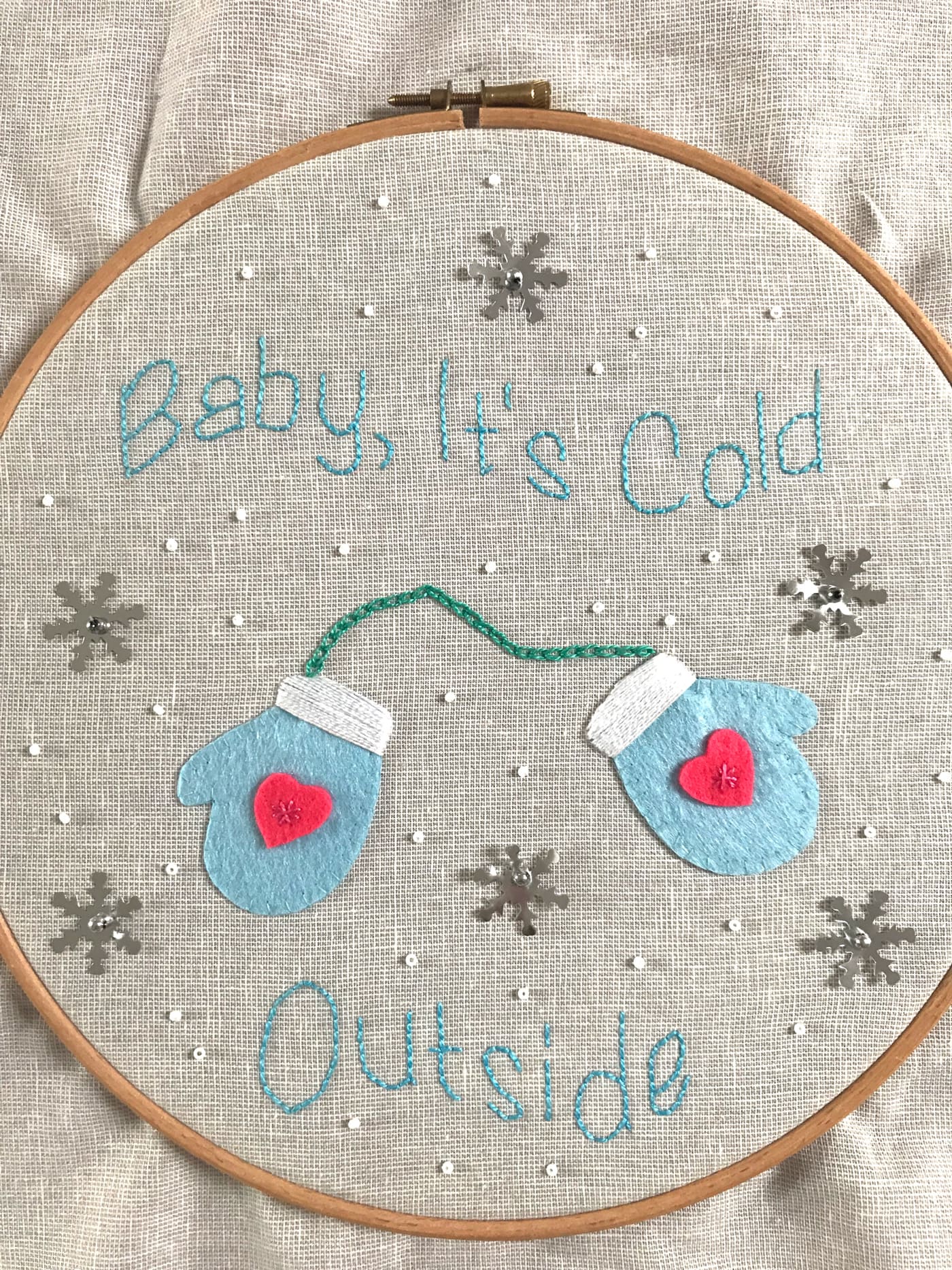 Free Winter Themed Hand Embroidery Pattern The Polka Dot Chair