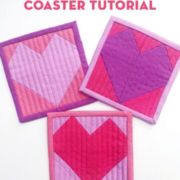 Valentine Heart Coaster on white table