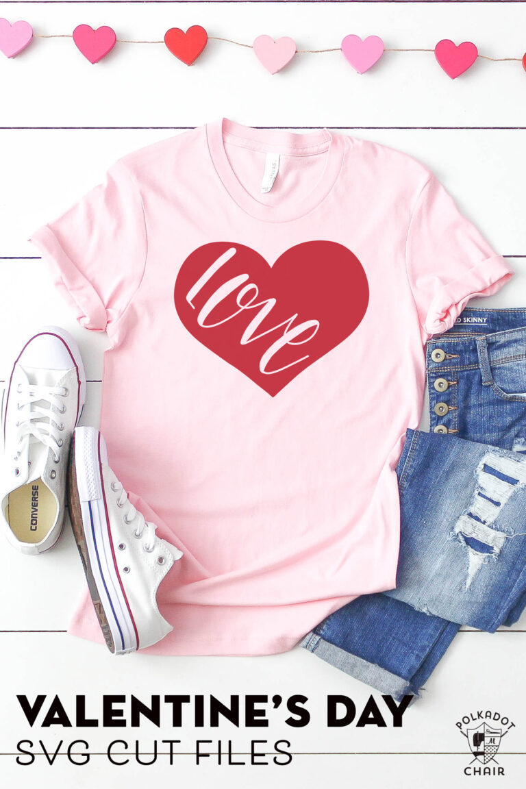 DIY Valentine’s Day T-Shirts and Free Valentine SVG Files