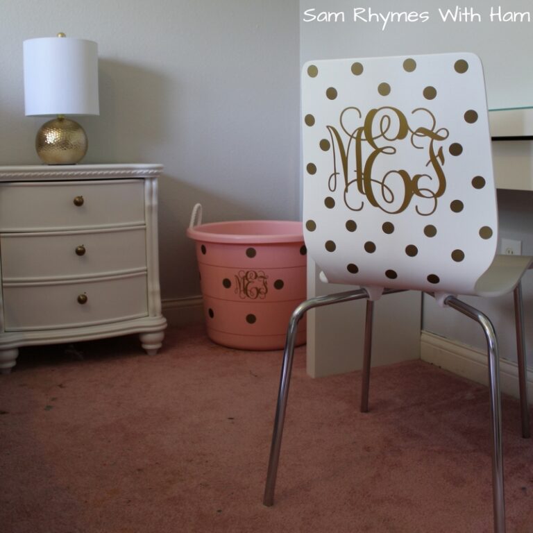 25+ Cricut DIY Projects for the Best Dorm Room Decor The Polka Dot Chair