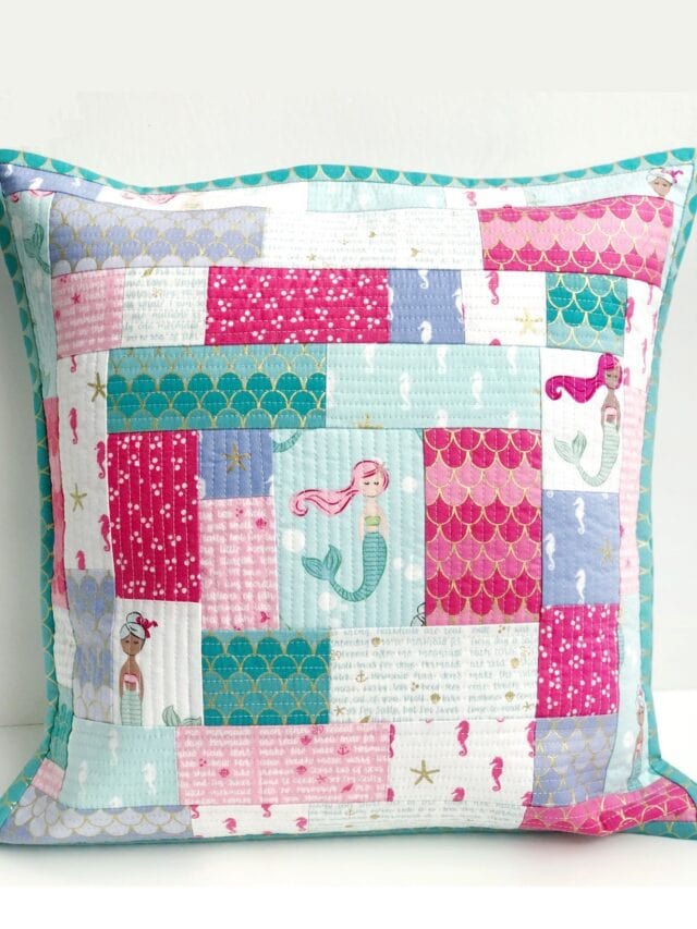 How to Make a Patchwork Pillow using Quilt As You Go Method Story - The ...