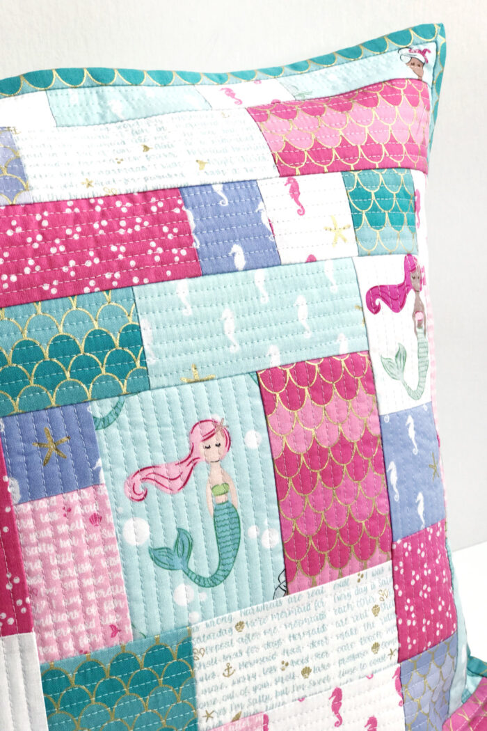 quilt as you go patchwork pillow