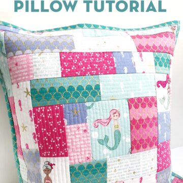 quilt as you go patchwork pillow