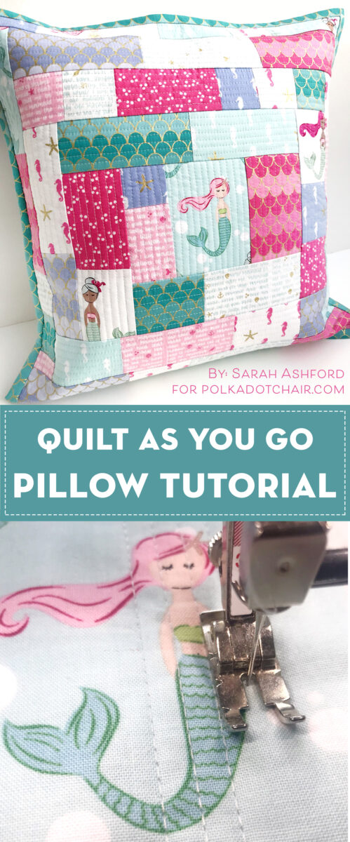 quilt as you go patchwork pillow