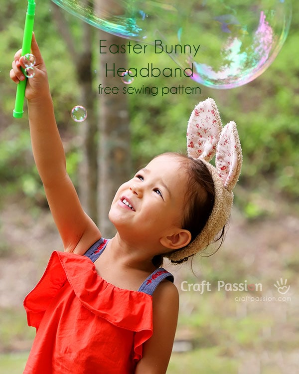 girl wearing bunny ears