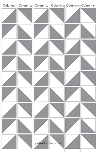 herringbone quilt layout illustration