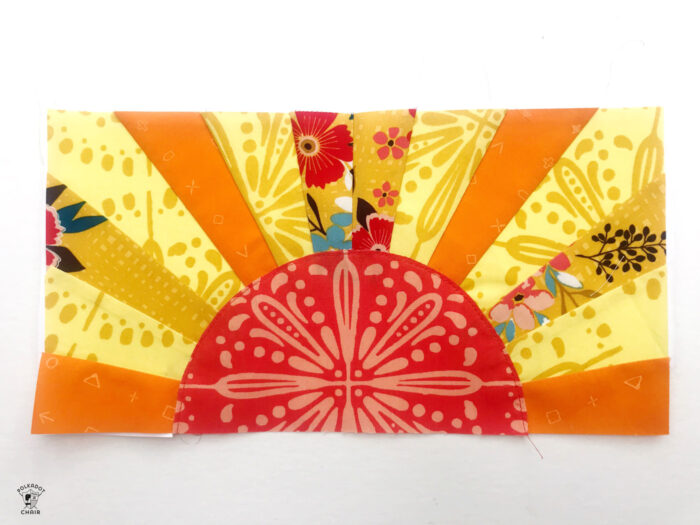 Hello Sunshine mini quilt block construction steps