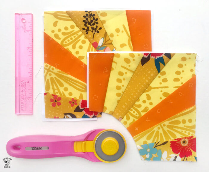 Hello Sunshine mini quilt block construction steps