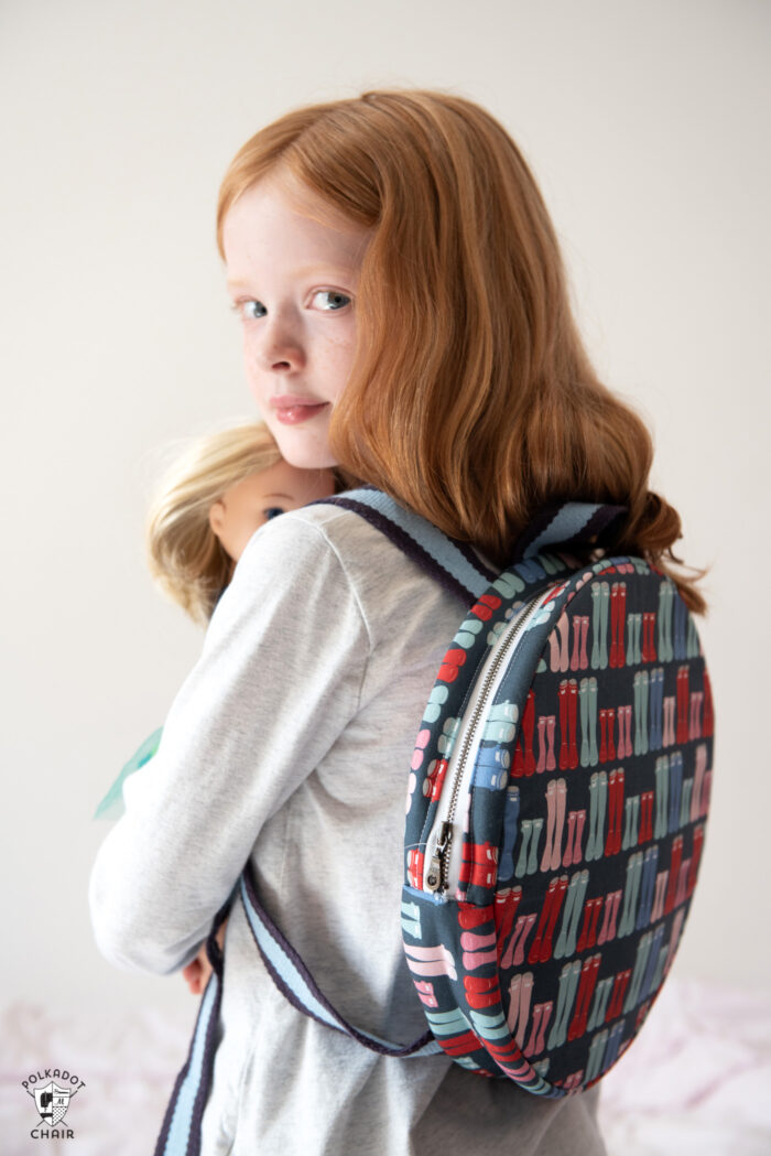 kids round backpack